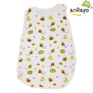 Baby Sleeping Bag (6-Layer 100% Cotton Muslin) Size S_Lovely Bee