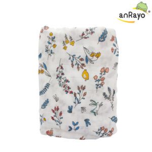 Muslin Swaddle Blanket (100 % Bamboo)_Blossom Rabbit