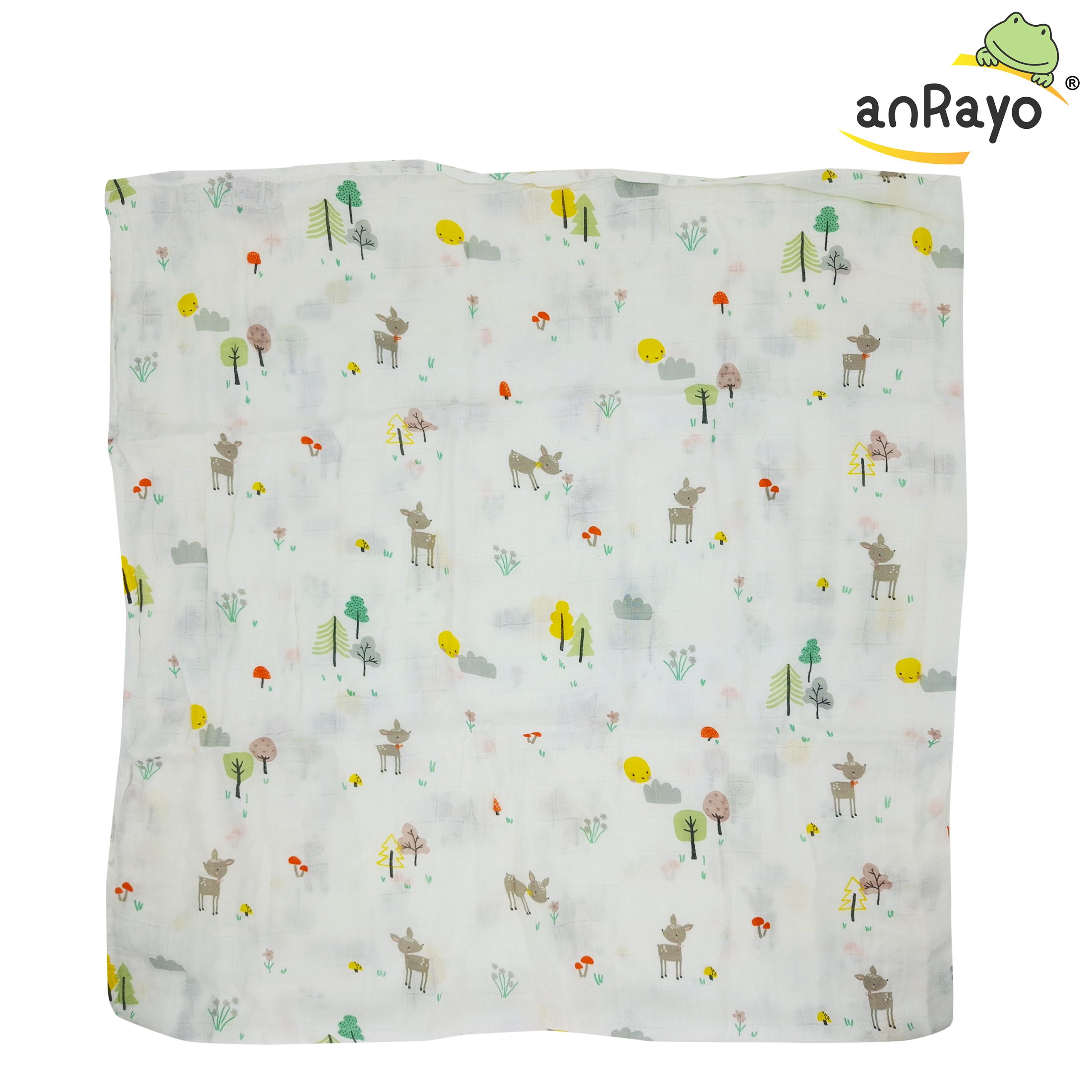 Muslin Swaddle Blanket (100 % Bamboo)_Little Deer - Image 3